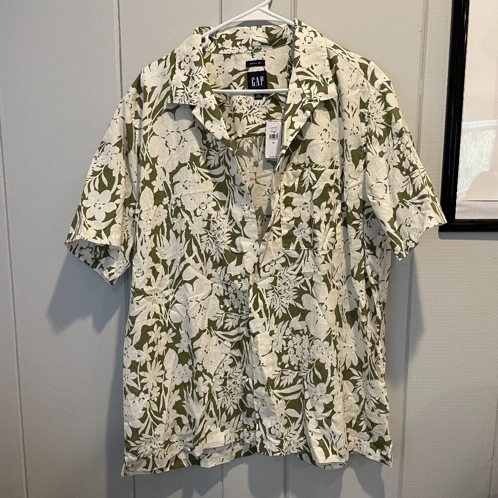 ✨ Short Sleeve Linen Shirt ✨Mens XL